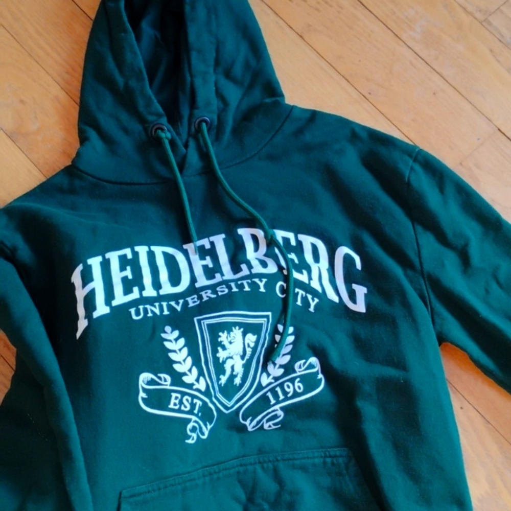 🇩🇪  HEIDELBERG UNIVERSITY CITY  SWEATSHIRT HUNTER GREEN VINTAGE VNPLC